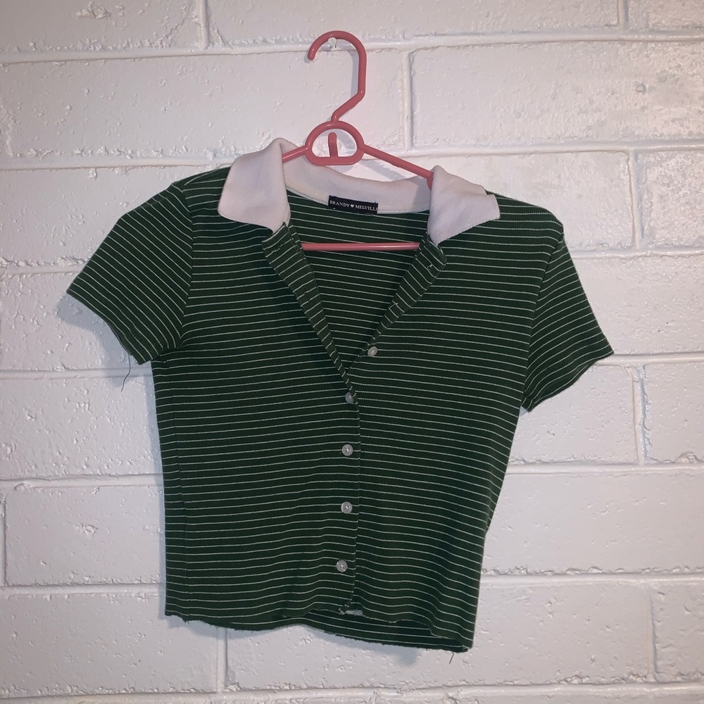Brandy Melville Collared Button Up Top
